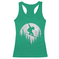 Funny Snowboard Cowboy Moon Snowboarding Winter Sports Racerback Tank Top - Wonder Print Shop