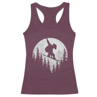 Funny Snowboard Cowboy Moon Snowboarding Winter Sports Racerback Tank Top - Wonder Print Shop