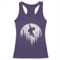 Funny Snowboard Cowboy Moon Snowboarding Winter Sports Racerback Tank Top - Wonder Print Shop