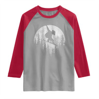 Funny Snowboard Cowboy Moon Snowboarding Winter Sports Raglan Shirt - Wonder Print Shop