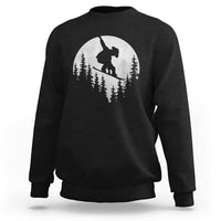 Funny Snowboard Cowboy Moon Snowboarding Winter Sports Sweatshirt - Wonder Print Shop