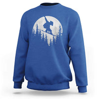Funny Snowboard Cowboy Moon Snowboarding Winter Sports Sweatshirt - Wonder Print Shop