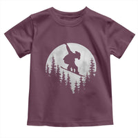 Funny Snowboard Cowboy Moon Snowboarding Winter Sports Toddler T Shirt - Wonder Print Shop