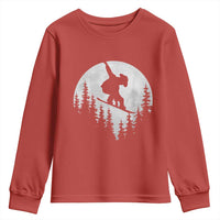 Funny Snowboard Cowboy Moon Snowboarding Winter Sports Youth Sweatshirt - Wonder Print Shop