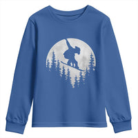 Funny Snowboard Cowboy Moon Snowboarding Winter Sports Youth Sweatshirt - Wonder Print Shop