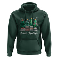 Funny Christmas Book Hoodie Season Readings Xmas Tree Bookworm Teacher Librarian - Wonder Print Shop