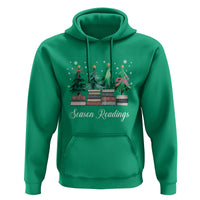 Funny Christmas Book Hoodie Season Readings Xmas Tree Bookworm Teacher Librarian - Wonder Print Shop