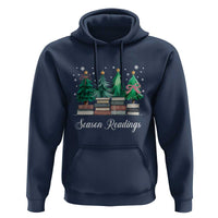 Funny Christmas Book Hoodie Season Readings Xmas Tree Bookworm Teacher Librarian - Wonder Print Shop