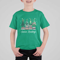 Funny Christmas Book T Shirt For Kid Season Readings Xmas Tree Bookworm Teacher Librarian - Wonder Print Shop