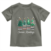 Funny Christmas Book Toddler T Shirt Season Readings Xmas Tree Bookworm Teacher Librarian - Wonder Print Shop