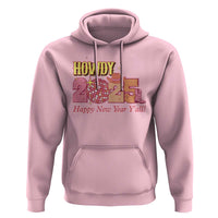 Howdy 2025 Hoodie Happy New Year Y'all Sparkling Cowgirl