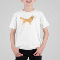 Funny Golden Retriever Dog New Year 2025 Fireworks T Shirt For Kid - Wonder Print Shop