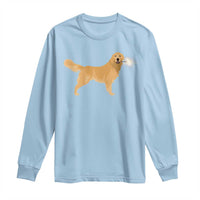 Funny Golden Retriever Dog New Year 2025 Fireworks Long Sleeve Shirt