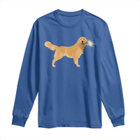 Funny Golden Retriever Dog New Year 2025 Fireworks Long Sleeve Shirt