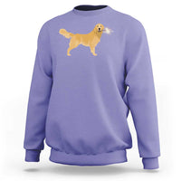 Funny Golden Retriever Dog New Year 2025 Fireworks Sweatshirt - Wonder Print Shop