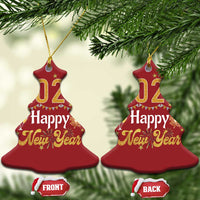 Happy New Year 2025 Christmas Ornament New Year's Eve Party Family Matching - Wonder Print Shop