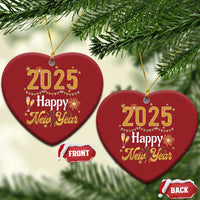 Happy New Year 2025 Christmas Ornament New Year's Eve Party Family Matching - Wonder Print Shop