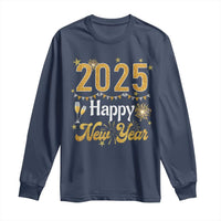 Happy New Year 2025 Long Sleeve Shirt New Year's Eve Party Family Matching