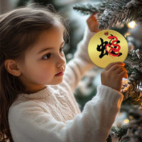 Happy Chinese New Year 2025 Christmas Ornament Calligraphy Year Of The Snake - Wonder Print Shop