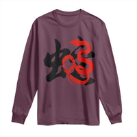Happy Chinese New Year 2025 Long Sleeve Shirt Calligraphy Year Of The Snake