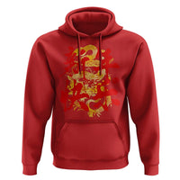 Happy Chinese New Year 2025 Hoodie Calligraphy Year Of The Snake Golden Flowers