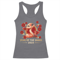 Happy Chinese New Year 2025 Racerback Tank Top Year Of The Snake Flowers