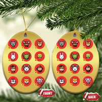 Funny Chinese New Year Zodiac Animals Christmas Ornament - Wonder Print Shop