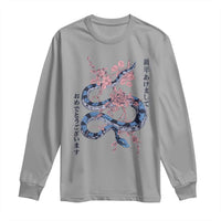 Happy Japanese New Year 2025 Long Sleeve Shirt Year Of The Snake Sakura Cherry Blossom