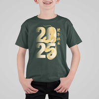 Happy Chinese New Year 2025 T Shirt For Kid Calligraphy Year Of The Snake Zodiac Animals