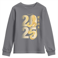 Happy Chinese New Year 2025 Youth Sweatshirt Calligraphy Year Of The Snake Zodiac Animals
