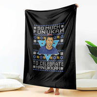 Funny So Much Funukah To Celebrate Hanukkah Sandler Throw Blanket - Wonder Print Shop