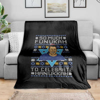 Funny So Much Funukah To Celebrate Hanukkah Sandler Throw Blanket - Wonder Print Shop