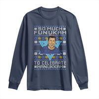 Funny So Much Funukah To Celebrate Hanukkah Sandler Long Sleeve Shirt - Wonder Print Shop