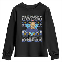 Funny So Much Funukah To Celebrate Hanukkah Sandler Youth Sweatshirt - Wonder Print Shop