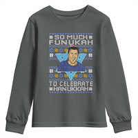 Funny So Much Funukah To Celebrate Hanukkah Sandler Youth Sweatshirt - Wonder Print Shop