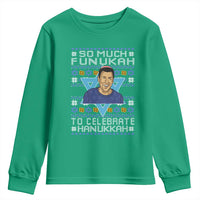 Funny So Much Funukah To Celebrate Hanukkah Sandler Youth Sweatshirt - Wonder Print Shop