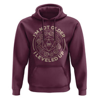 Funny RPG Gamer I'm Not Older I Leveled Up Hoodie Vintage D20 Tabletop Dice - Wonder Print Shop