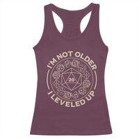 Funny RPG Gamer I'm Not Older I Leveled Up Racerback Tank Top Vintage D20 Tabletop Dice - Wonder Print Shop