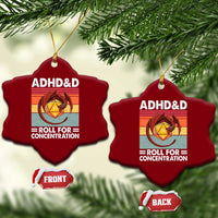ADHD&D Roll For Concentration Ceramic Ornament Funny RPG Gamer D20 Tabletop Dice - Wonder Print Shop