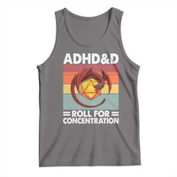 ADHD&D Roll For Concentration Tank Top Funny RPG Gamer D20 Tabletop Dice - Wonder Print Shop