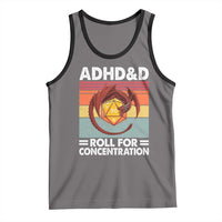 ADHD&D Roll For Concentration Tank Top Funny RPG Gamer D20 Tabletop Dice - Wonder Print Shop