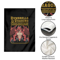 Funny RPG Workout Gym Nerd Garden Flag Dumbbells And Dragons The Original Swoleplaying Game - Wonder Print Shop