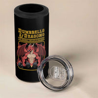 Funny RPG Workout Gym Nerd 4 in 1 Can Cooler Tumbler Dumbbells And Dragons The Original Swoleplaying Game - Wonder Print Shop