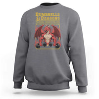 Funny RPG Workout Gym Nerd Sweatshirt Dumbbells And Dragons The Original Swoleplaying Game - Wonder Print Shop