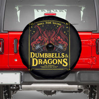 Funny RPG Weightlifting Workout Gym Spare Tire Cover Dumbbells And Dragons The Original Swoleplaying Game - Wonder Print Shop