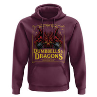 Funny RPG Weightlifting Workout Gym Hoodie Dumbbells And Dragons The Original Swoleplaying Game - Wonder Print Shop