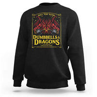 Funny RPG Weightlifting Workout Gym Sweatshirt Dumbbells And Dragons The Original Swoleplaying Game - Wonder Print Shop