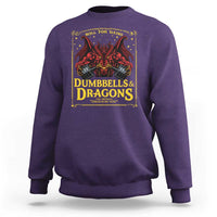 Funny RPG Weightlifting Workout Gym Sweatshirt Dumbbells And Dragons The Original Swoleplaying Game - Wonder Print Shop