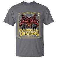 Funny RPG Weightlifting Workout Gym T Shirt Dumbbells And Dragons The Original Swoleplaying Game - Wonder Print Shop