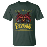 Funny RPG Weightlifting Workout Gym T Shirt Dumbbells And Dragons The Original Swoleplaying Game - Wonder Print Shop